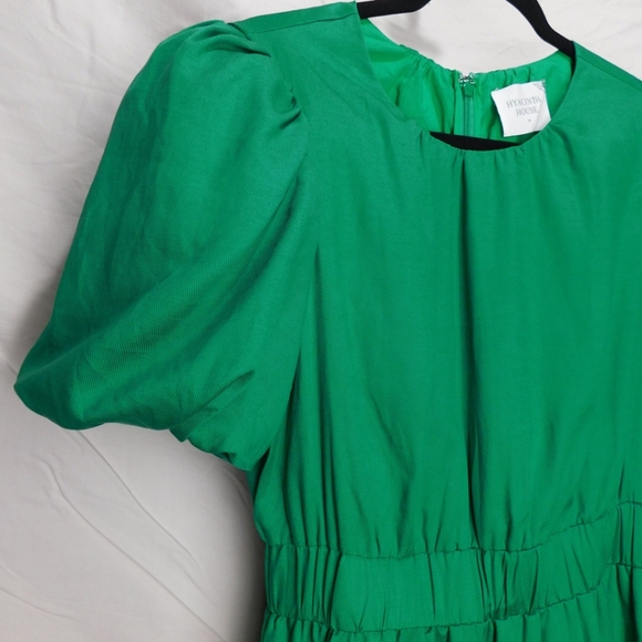 NWT Green Puff Sleeve Ginny Maxi Dress Size Medium in Green by Hyacinth House - Picture 3 of 13